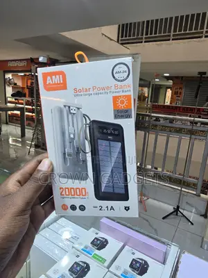 Ami Am-26 Fast Charging Solar Battery Pack With Led Light
