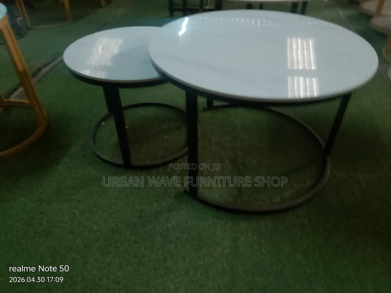 2 in White  Round Table