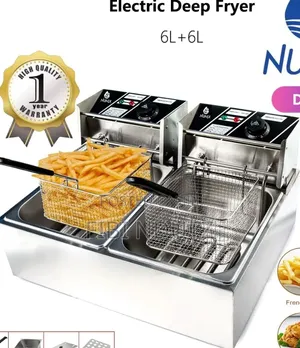 Nunix Double Deep Frying Machine/6l Each Deep Fryer