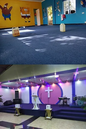 Church Stage Altar Carpet | Smooth Wall-to-Wall Delta Fit