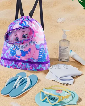 Cartoon Drawstring Waterproof Swimming Bag/Toys Bag