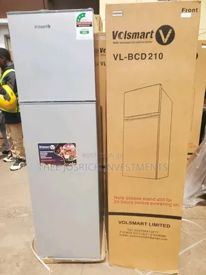 Silver Volsmart 210 Litres Double Door Refrigerator