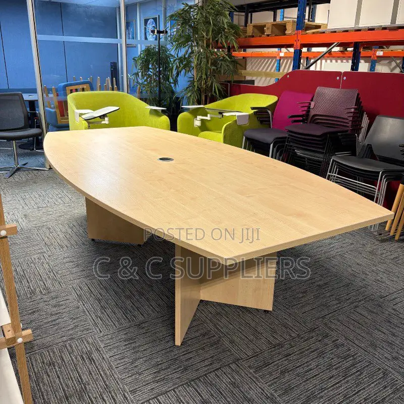 Meeting Tables; 240cm Boat-Shaped Maple Meeting Table