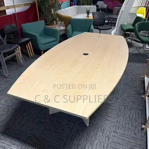 Meeting Tables; 240cm Boat-Shaped Maple Meeting Table