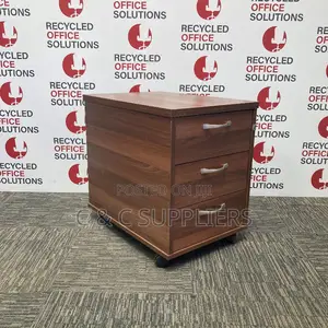 Dark Walnut 3 Drawer Under Desk Pedestal – Type 1