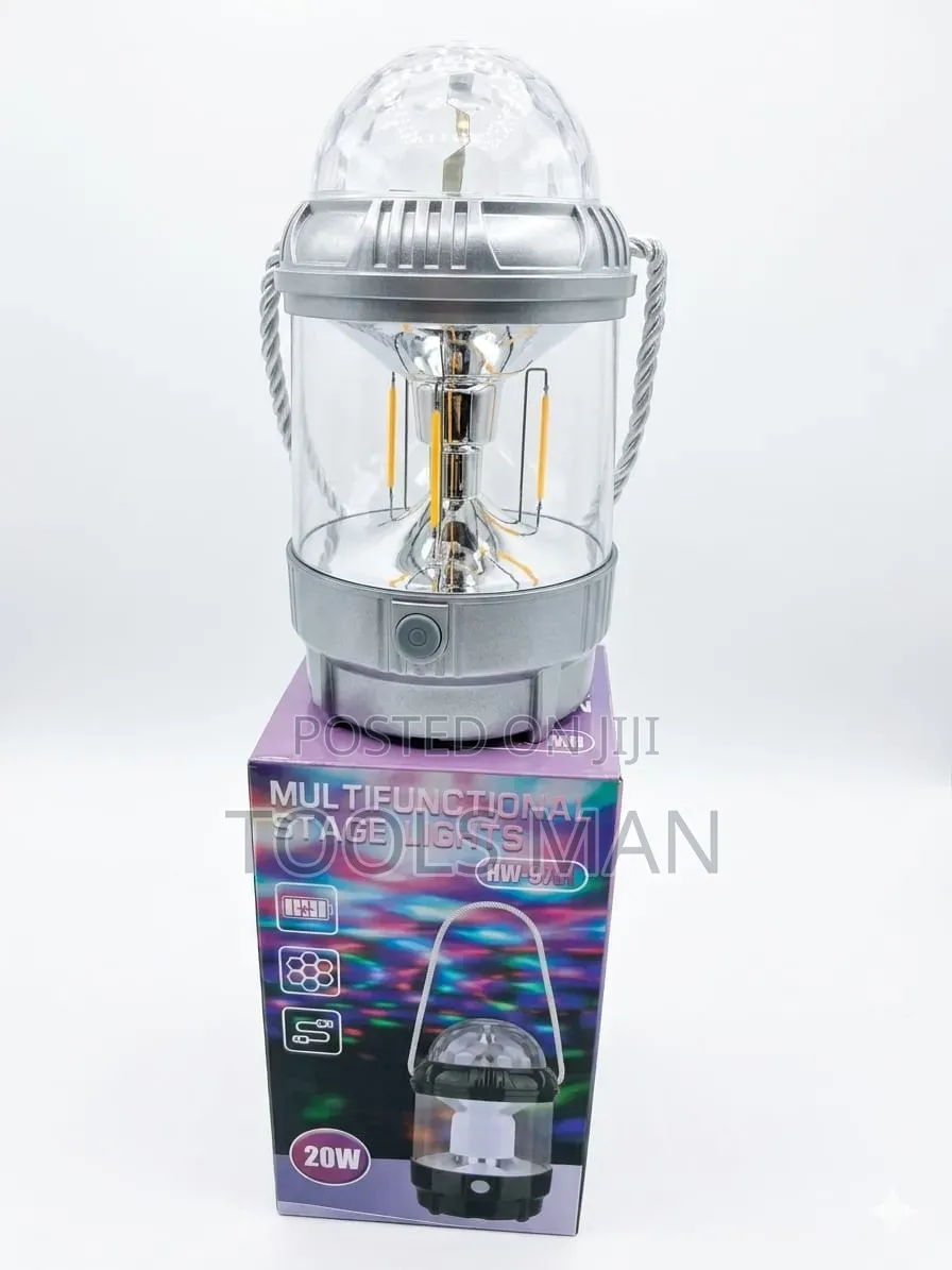 20w Rechargeable Led Disco Stage Light Camping Lantern Hw-97mh.