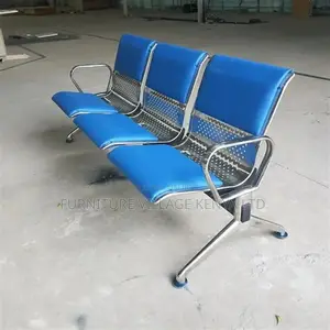 Blue Semi Padded Reception Guest Bench