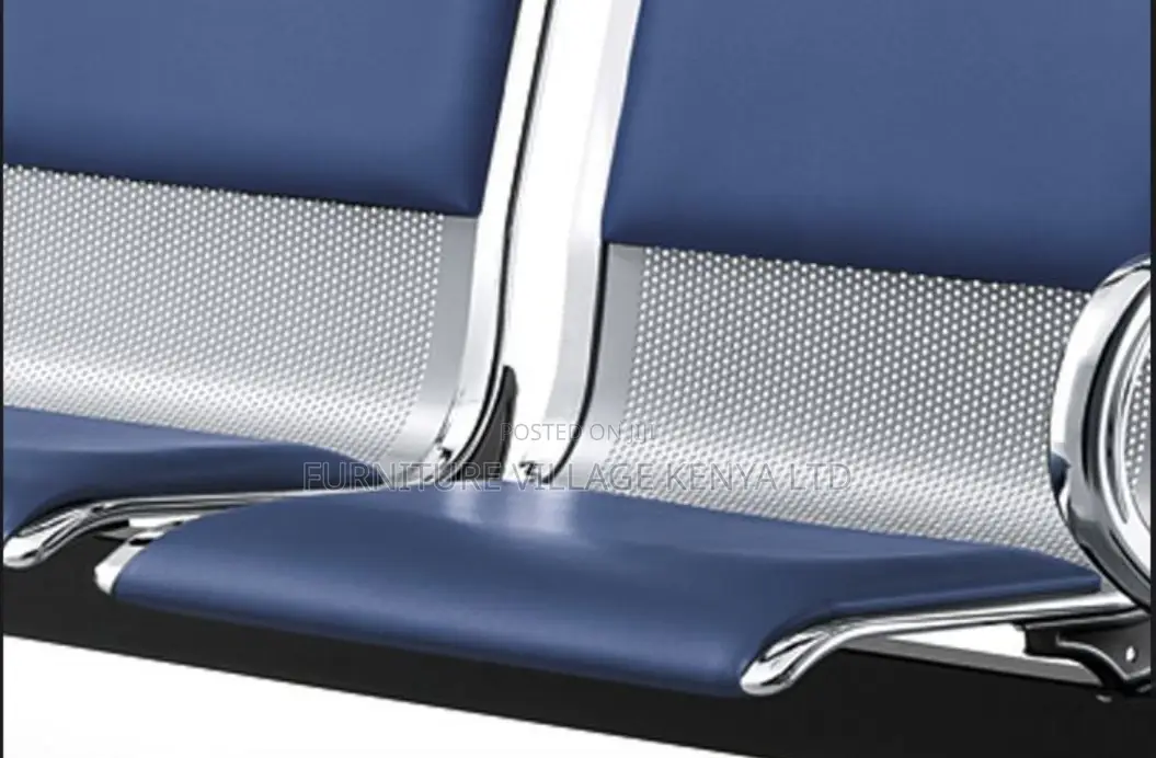 Blue Semi Padded Reception Guest Bench