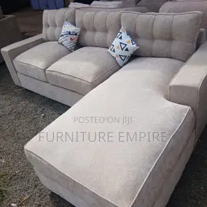 Modern Beige L Seat Sofa