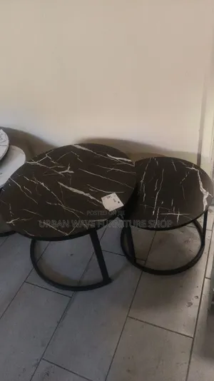 Black White Striped Coffee Table