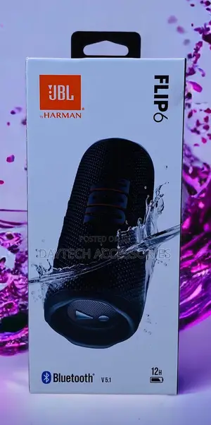 This Is a JBL Flip 6 Portable Bluetooth Speaker in Black.