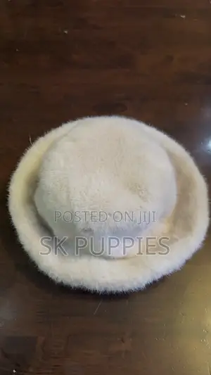 White Faux Fur Bucket Hat -Trendy Winter Aesthetic