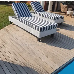 Swimming Pool Rattan Sunbeds