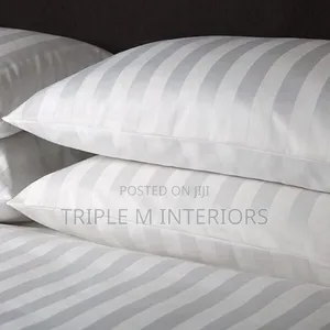 Breathable Cotton White Stripe Bedding Essentials