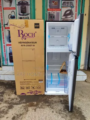 197litres Roch Double Door Fridge No Frost 
5years Warranty