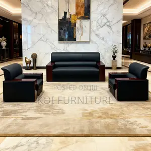 Office Sofa; Klippaun Faux Leather Executive Five Seaters Sofa Set