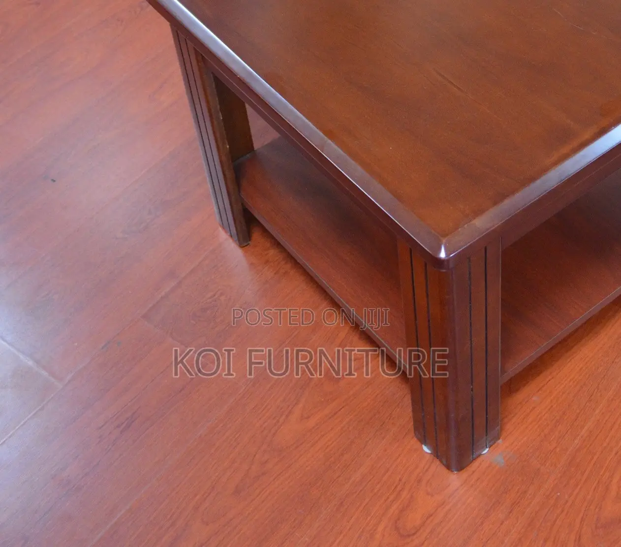 Coffee Table; Saulitee Square Mahogany Coffee Table