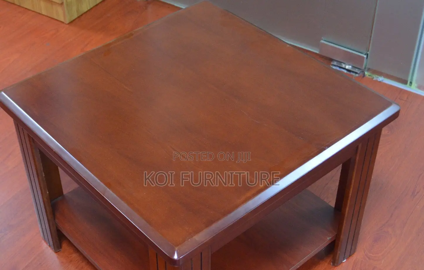 Coffee Table; Saulitee Square Mahogany Coffee Table