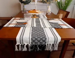 Table Runner With Tassels + 6pcs Mats