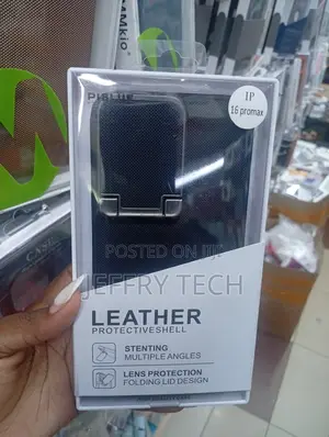 Share This Productpiblue Leather Camshield Case for iPhone 16 Pro Max