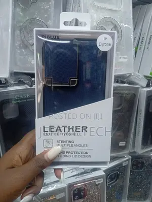 Piblue Brand Dark Blue Leather Flip Cases for iPhone 13 Pro Max.