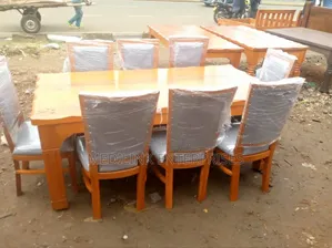 Derry Solid Chairs Mahogany 8-Seater Dinning Table