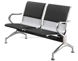 2 Seater Black Visitors Chair