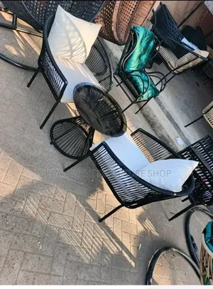 Grey  Round Table Balcony Set