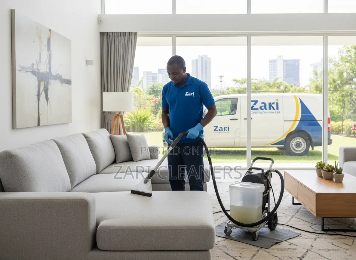 Home Sofa Cleaning in Progress