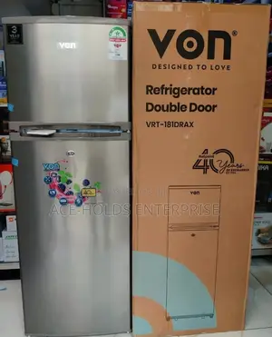 Von 2 Door (Top Freezer) Fridge 181 Litres Direct Cool - Silver