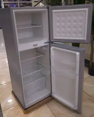 138 Litres Silver-Grey Volsmart 2 Door Fridge - Top Freezer