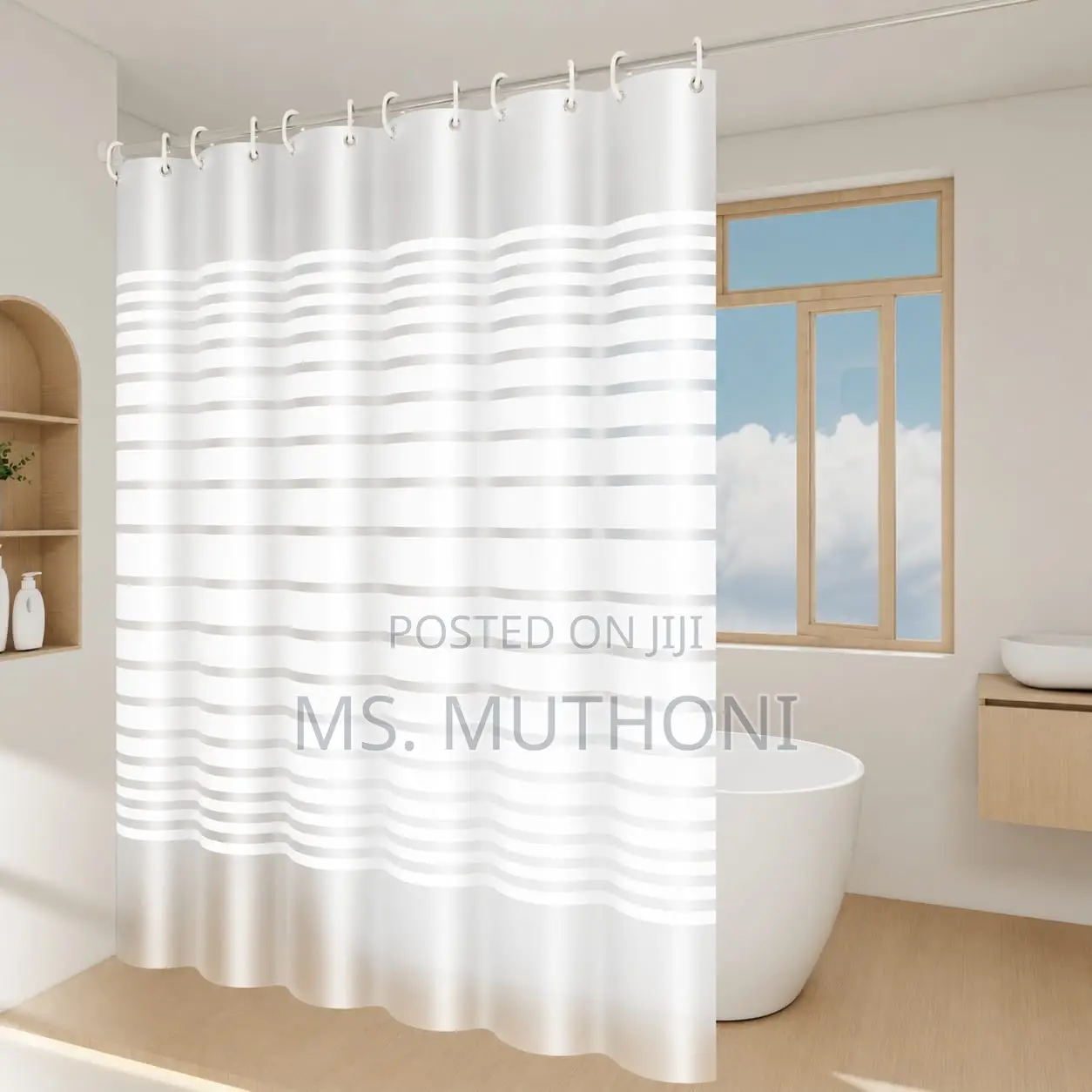 1 Pc (180x200cm ) Modern Waterproof Shower Curtain