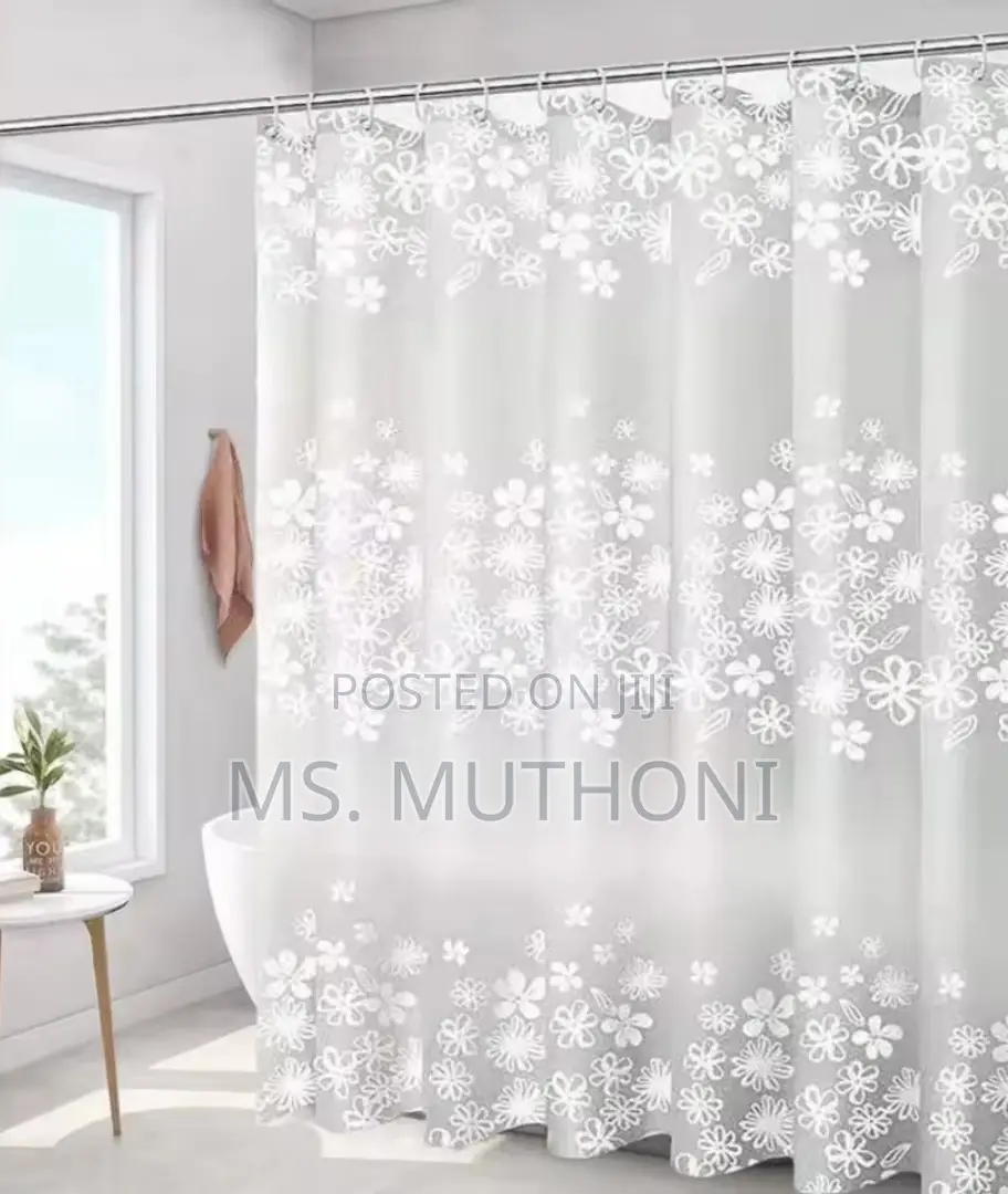 Floral Minimalist PVC Shower Curtains