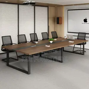 Office Table : 2.4-Meter Modern Office Boardroom Table,