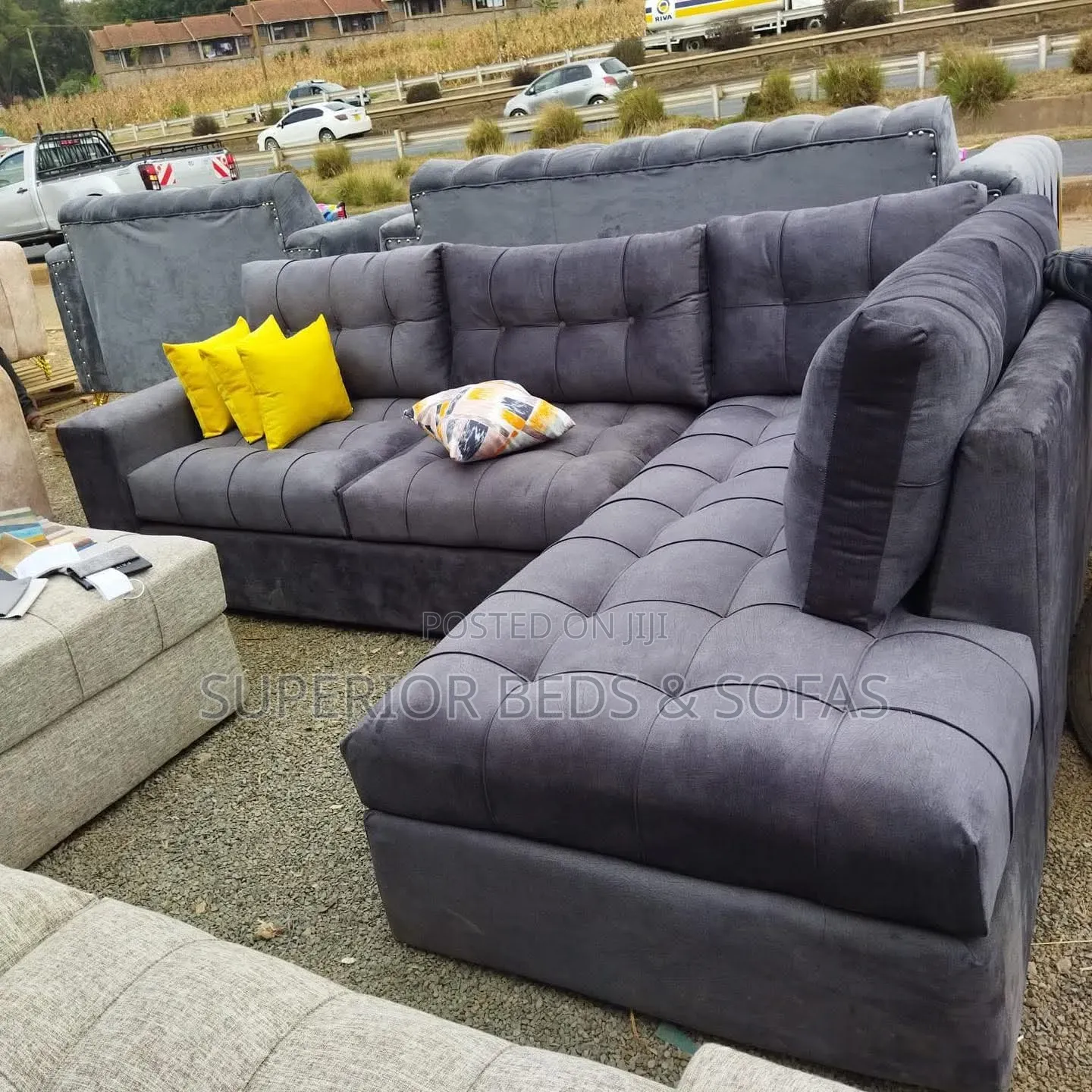 Royal Grey Corner Seat 5 Seater