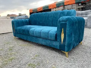 3 Seater-Blue Sofa