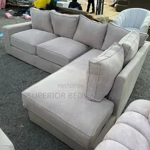 Elegant Corner Seat (Cream) 5 Seater