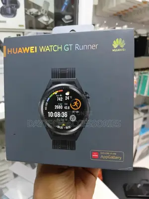 This Is a Huawei Watch Gt Runner 46mm Smartwatch in Black.