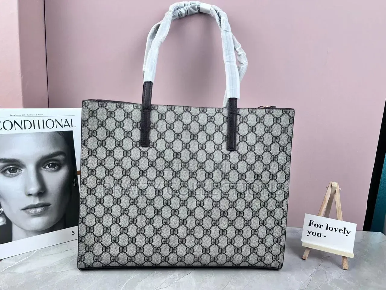 Single Blocked Long Handle Handbag