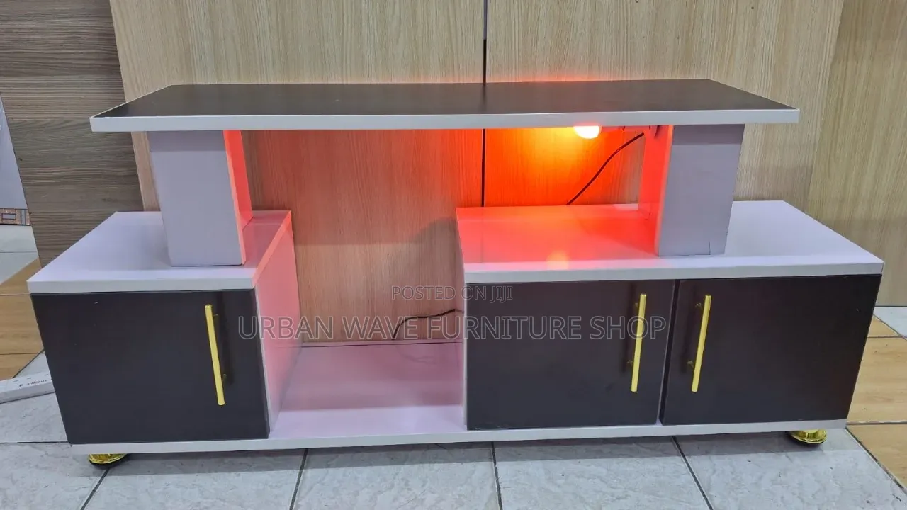 Simple Television Credenza With Light 