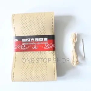 Baije Perforated Microfiber Leather Hand Sewing Steering Wheel Cover
