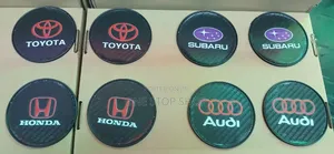 2pc Silicone Car Cup Holder Coasters With Car Logos