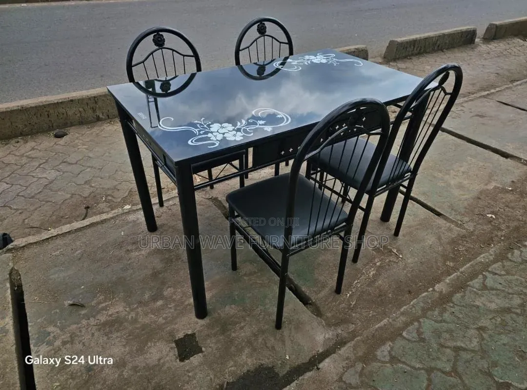 4 Seater Black Dining Room Table