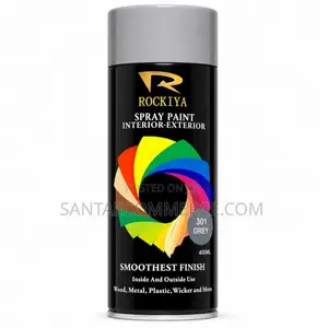 Rockiya Premium Multi-Surface Spray Paint – 301 Grey (400ml)