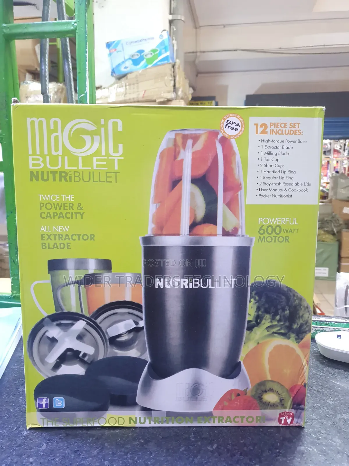Nutribullet 12-Piece High-Speed Blender System in Grey