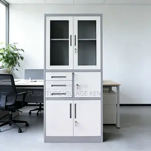 Modern Metallic 2-Door Filling Safe Cabinet