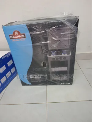Rashnik Deluxe 4 Gas Burner Standing Cooker With Shelves