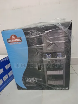 Rashnik 4 Gas Burner Stove With Storage Shelves