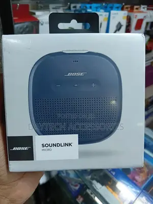This Is the Bose Soundlink Micro Bluetooth Speaker in Stone Blue.