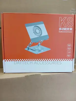 Aluminium Laptop Stand With Fan - Silver
